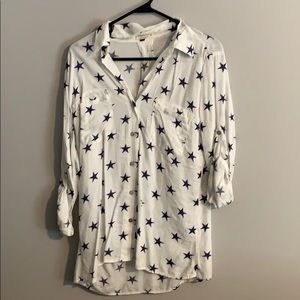 Star button down shirt